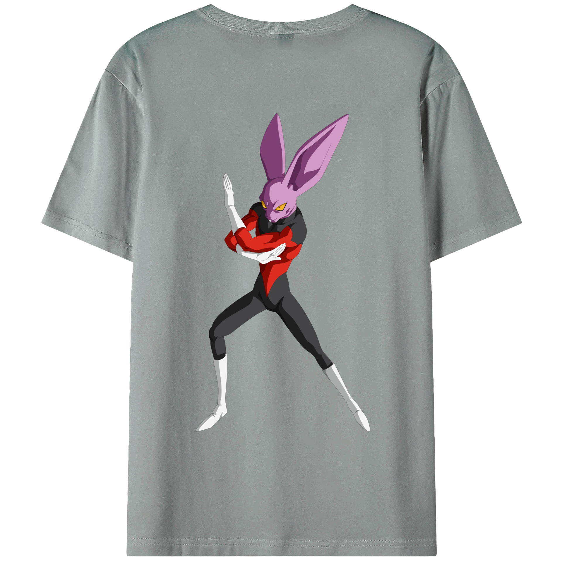 （画像用） ドラゴンボール ビルス 破壊神ビルス DRAGON BALL Beerus Birusu 綿100％ メンズ半袖Tシャツ（バックプリント） 通気性